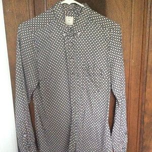 navy and white patterned "The tailored shirt" GAP